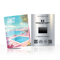 Day Off Office Wall Art – Retro Poolside Vacation Aluminium Print | MagnetArt