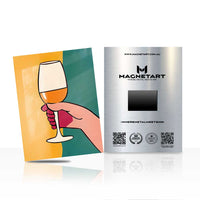Wine Glass Pop Art – Modern Cocktail Aluminium Print | MagnetArt