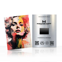 Modern Pop Art Woman Portrait Metal Wall Art Print