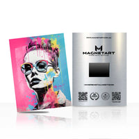 Neon Muse Pop Art Metal Poster