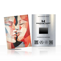 Cubist Femme Metal Wall Art – Modern Geometric Portrait Magnetic Aluminium Print | MagnetArt