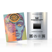 Mindworks Vision Metal Wall Art – Abstract Cognitive Portrait Magnetic Aluminium Print | MagnetArt