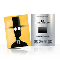 Midnight Observer Metal Wall Art – Surreal Minimalist Portrait Magnetic Aluminium Print | MagnetArt