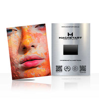 Chromatic Muse Metal Wall Art – Abstract Fashion Portrait Magnetic Aluminium Print | MagnetArt