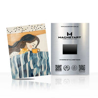 Ocean of Thoughts Metal Wall Art – Whimsical Reflective Portrait Magnetic Aluminium Print | MagnetArt