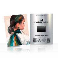 Graceful Profile Portrait Metal Wall Art – Contemporary Feminine Magnetic Aluminium Print | MagnetArt