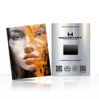 Golden Reflection Abstract Portrait Metal Wall Art – Contemporary Luxury Face