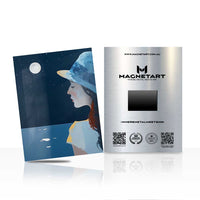Moonlit Coastal Reverie Metal Wall Art – Minimalist Seaside Portrait Magnetic Aluminium Print | MagnetArt