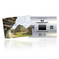 Ancient Pyramid Temple Metal Wall Art – Historic Landmark Aluminium Print | MagnetArt