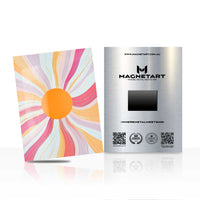 Retro Sunburst Wall Art – Colorful Abstract Aluminium Print | MagnetArt