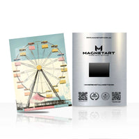 Vintage Ferris Wheel Wall Art – Carnival Pastel Aluminium Print | MagnetArt