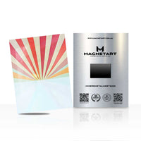 Sunburst Minimalist Wall Art – Retro Sunrise Aluminium Print | MagnetArt
