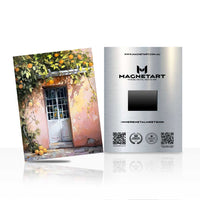 Rustic Mediterranean Door Wall Art – Cozy Vintage Aluminium Print | MagnetArt