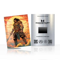 Samurai Warrior Sunset Japanese Metal Wall Art