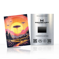 Alien Horizon Sunset Sci-Fi Metal Wall Art