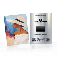 Coastal Daydream Escape Metal Wall Art – Modern Seaside Portrait Magnetic Aluminium Print | MagnetArt