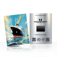 Ocean Liner Power – Bold Retro Ship Wall Art | MagnetArt