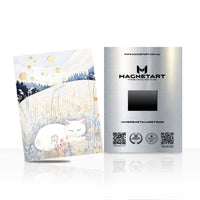Dreamy Sleeping Fox Metal Wall Art – Whimsical Forest Animal Magnetic Aluminium Print | MagnetArt