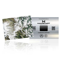 Frozen Peaks – Snowy Mountain Satellite Wall Art