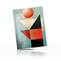 Solar Geometry Metal Wall Art – Mid-Century Modern Abstract Magnetic Aluminium Print | MagnetArt