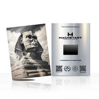 Eternal Sphinx Metal Wall Art – Black & White Egyptian Monument Aluminium Print | MagnetArt