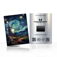 Starry Night Landscape Metal Wall Art – Swirl Sky Artistic Aluminium Print | MagnetArt