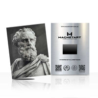 Stoic Philosopher – Classical Sculpture Black & White Wall Art | MagnetArt