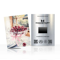 Cherry Bowl Still Life Metal Wall Art – Elegant Watercolor Kitchen Magnetic Aluminium Print | MagnetArt