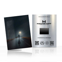 Midnight Journey Metal Wall Art – Cinematic Moonlit Road Magnetic Aluminium Print | MagnetArt