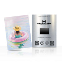 Pastel Pool Float Wall Art – Dreamy Summer Aluminium Print | MagnetArt