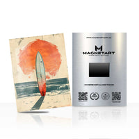 Sunset Surf Escape – Retro Coastal Minimal Wall Art | MagnetArt