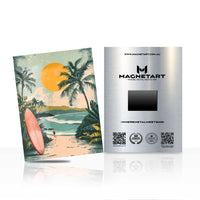 Tropical Surf Retreat – Retro Island Sunset Wall Art