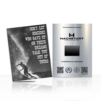 Surf Motivation Quote Metal Wall Art – “Don’t Let Someone Talk You Out Of Your Dreams” Aluminium Poster