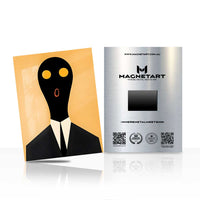 Silent Observer Metal Wall Art – Surreal Minimalist Figure Magnetic Aluminium Print | MagnetArt
