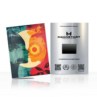 Solar Eclipse Bloom Metal Wall Art – Surreal Sunflower Landscape Magnetic Aluminium Print | MagnetArt