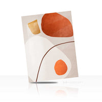 Terracotta Balance Abstract Metal Wall Art – Modern Organic Shapes Magnetic Aluminium Print | MagnetArt