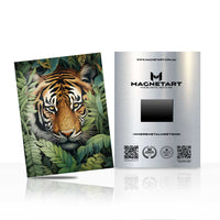 Jungle Gaze – Tiger Leaf Portrait Wall Art