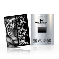 Don’t Stop When You’re Tired Metal Wall Art – Tiger Motivation Poster