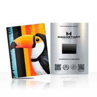 Tropical Toucan Pop Metal Wall Art – Vibrant Modern Bird Magnetic Aluminium Print | MagnetArt