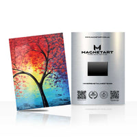 Rainbow Canopy Tree Metal Wall Art – Vibrant Colorful Nature Magnetic Aluminium Print | MagnetArt