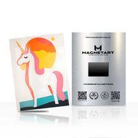 Pop Art Unicorn Metal Wall Art – Playful Minimal Fantasy Magnetic Aluminium Print | MagnetArt