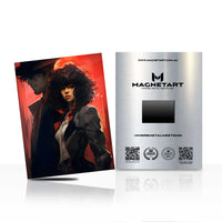 Urban Duo Shadow Portrait Metal Wall Art – Cinematic Character Magnetic Aluminium Print | MagnetArt