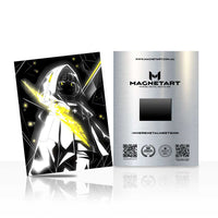 Volt Eclipse Specter Metal Wall Art – Monochrome Neon Phantom Magnetic Aluminium Print | MagnetArt