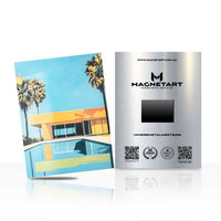 Palm Springs Poolside Metal Wall Art – Retro Modern Vacation Magnetic Aluminium Print | MagnetArt