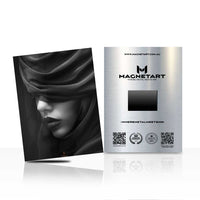 Veiled Noir Portrait – Minimalist Black & White Wall Art | MagnetArt