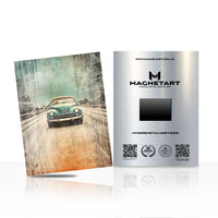 Vintage Road Trip Metal Wall Art – Retro Classic Car Landscape Magnetic Aluminium Print | MagnetArt