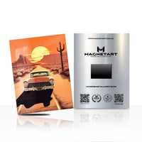 Desert Sunset Drive – Vintage Car Retro Wall Art | MagnetArt