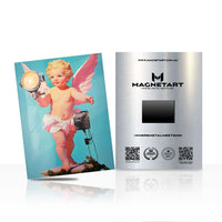 Retro Cupid Wall Art – Playful Pop Art Aluminium Print | MagnetArt