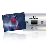 Red Island – Volcanic Earth Satellite Wall Art