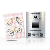 Oyster Wall Art – Coastal Food Illustration Aluminium Print